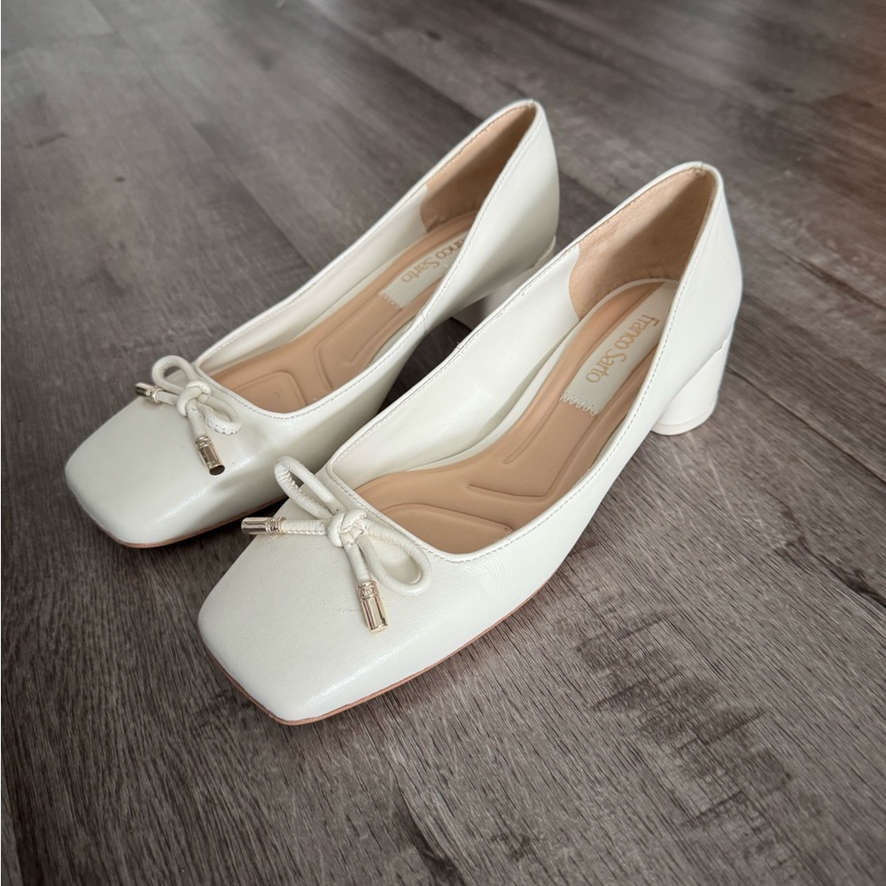 Franco Sarto White Natalia Pump size 6